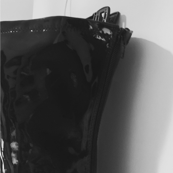 JACOBIES Thigh High Back Zipper Patent Boots Size 6.5 - Picture 5 of 6